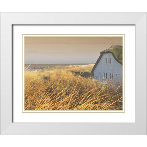 Peaceful Cottage White Modern Wood Framed Art Print with Double Matting by Prime, Marcus