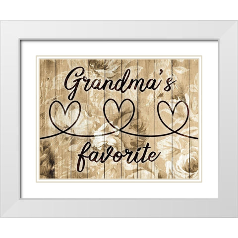 Grandmas Favorite White Modern Wood Framed Art Print with Double Matting by Prime, Marcus