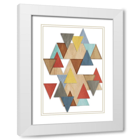 Geometric Explosion 1 White Modern Wood Framed Art Print with Double Matting by Prime, Marcus