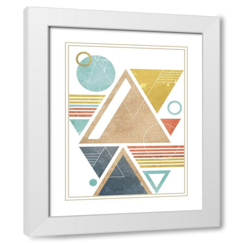 Fragmented World White Modern Wood Framed Art Print with Double Matting by Prime, Marcus