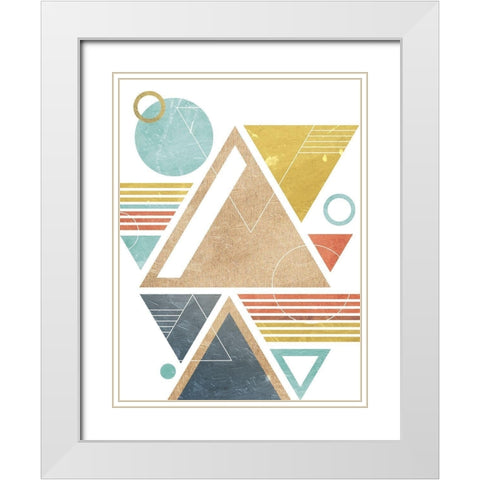 Fragmented World White Modern Wood Framed Art Print with Double Matting by Prime, Marcus