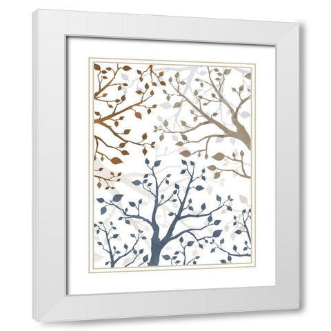 Peering Thru Branches 2 White Modern Wood Framed Art Print with Double Matting by Prime, Marcus