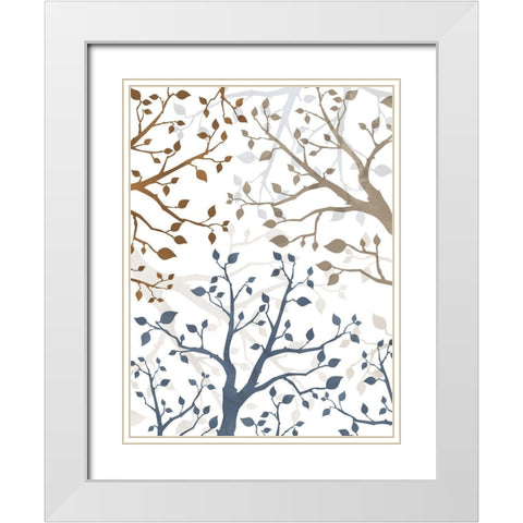 Peering Thru Branches 2 White Modern Wood Framed Art Print with Double Matting by Prime, Marcus