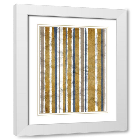 Marble Streaks White Modern Wood Framed Art Print with Double Matting by Prime, Marcus
