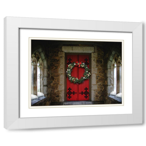 Welcoming Entry White Modern Wood Framed Art Print with Double Matting by Prime, Marcus
