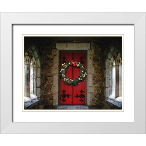Welcoming Entry White Modern Wood Framed Art Print with Double Matting by Prime, Marcus