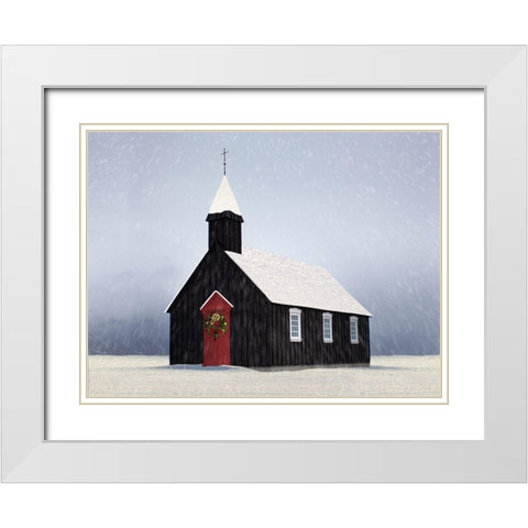 Winter Heaven 1 White Modern Wood Framed Art Print with Double Matting by Prime, Marcus