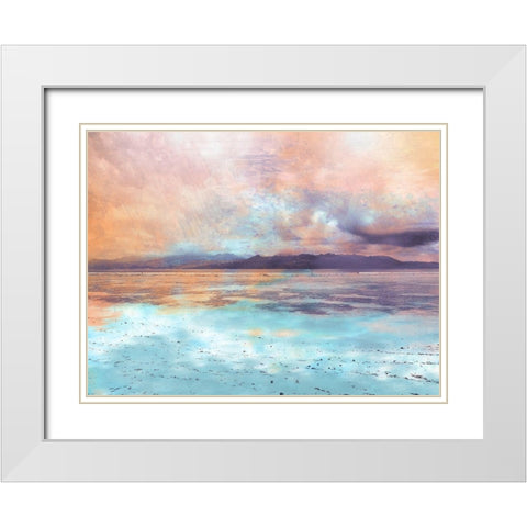 Coastal Sunset 1 White Modern Wood Framed Art Print with Double Matting by Prime, Marcus