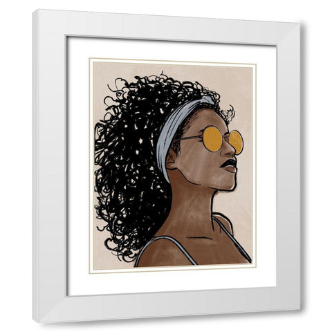 Fierce Model 1 White Modern Wood Framed Art Print with Double Matting by Prime, Marcus