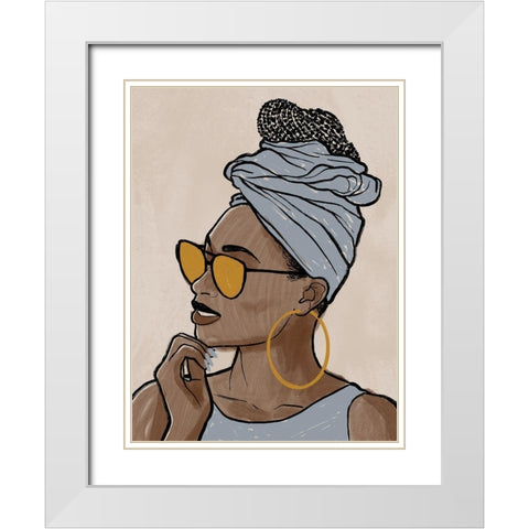 Fierce Model 2 White Modern Wood Framed Art Print with Double Matting by Prime, Marcus