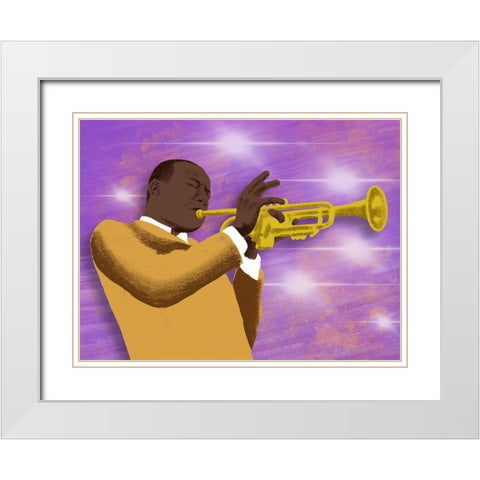 Live Energy 1 White Modern Wood Framed Art Print with Double Matting by Prime, Marcus