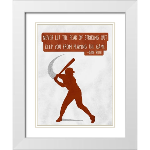 Play The Game White Modern Wood Framed Art Print with Double Matting by Prime, Marcus