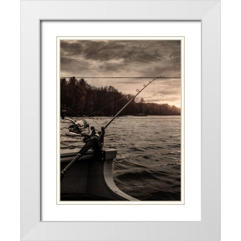 Waiting Game White Modern Wood Framed Art Print with Double Matting by Prime, Marcus