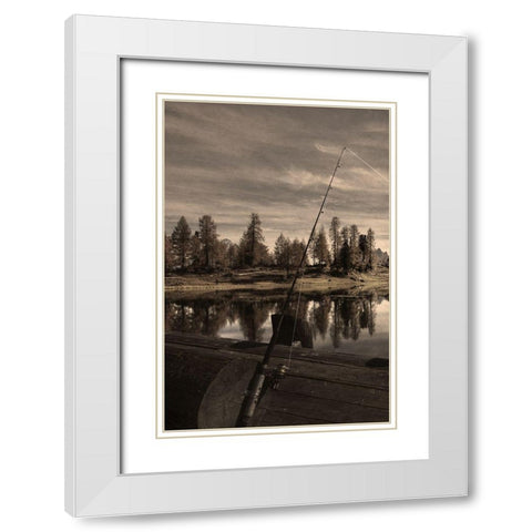Peaceful Outing White Modern Wood Framed Art Print with Double Matting by Prime, Marcus