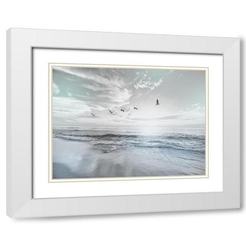 Sea Graced 1 White Modern Wood Framed Art Print with Double Matting by Prime, Marcus