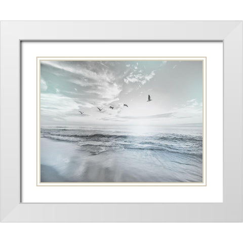 Sea Graced 1 White Modern Wood Framed Art Print with Double Matting by Prime, Marcus