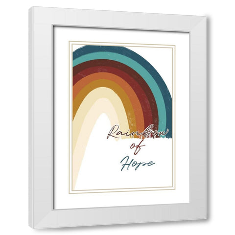 Rainbow Of Hope White Modern Wood Framed Art Print with Double Matting by Prime, Marcus