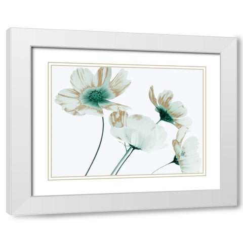 Jaded Metallic 1 White Modern Wood Framed Art Print with Double Matting by Prime, Marcus