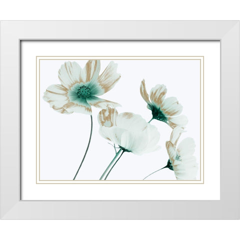 Jaded Metallic 1 White Modern Wood Framed Art Print with Double Matting by Prime, Marcus