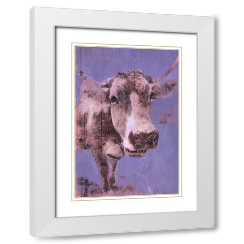 Barnyard Stare 2 White Modern Wood Framed Art Print with Double Matting by Prime, Marcus