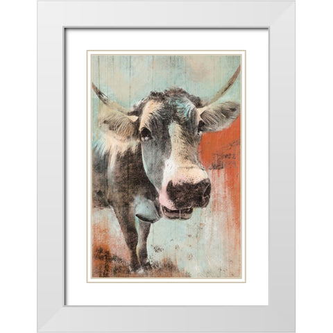 Barnyard Stare White Modern Wood Framed Art Print with Double Matting by Prime, Marcus