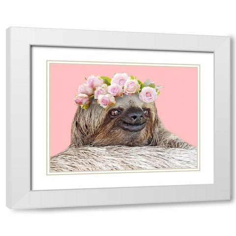 Slow Cutie 1 White Modern Wood Framed Art Print with Double Matting by Prime, Marcus