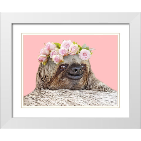 Slow Cutie 1 White Modern Wood Framed Art Print with Double Matting by Prime, Marcus