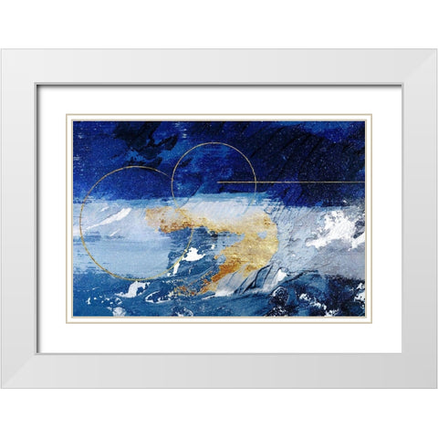 Indigo Gold Storm 2 White Modern Wood Framed Art Print with Double Matting by Prime, Marcus