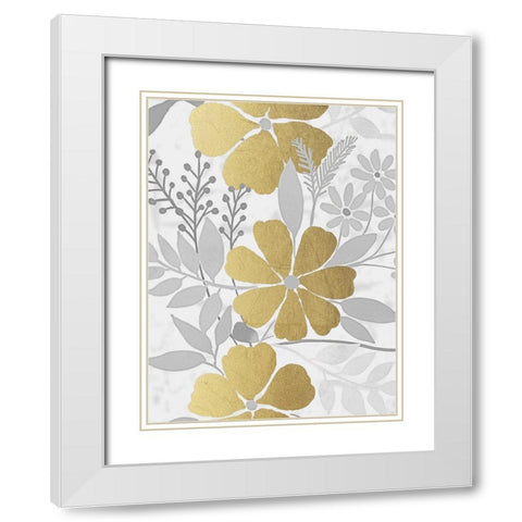 Golden Nature 1 White Modern Wood Framed Art Print with Double Matting by Prime, Marcus