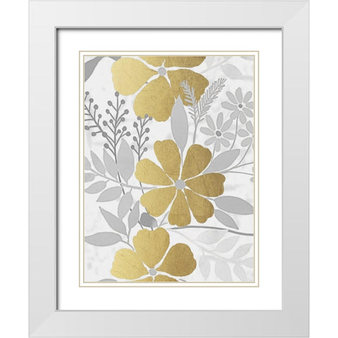 Golden Nature 1 White Modern Wood Framed Art Print with Double Matting by Prime, Marcus