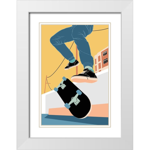 Flip Trick Dream White Modern Wood Framed Art Print with Double Matting by Prime, Marcus