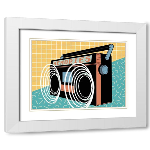 Memories Boom White Modern Wood Framed Art Print with Double Matting by Prime, Marcus