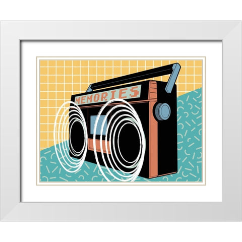 Memories Boom White Modern Wood Framed Art Print with Double Matting by Prime, Marcus