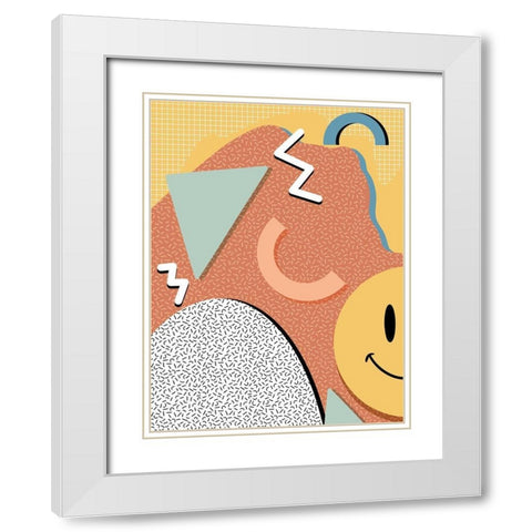 Happy Chaos V2 White Modern Wood Framed Art Print with Double Matting by Prime, Marcus