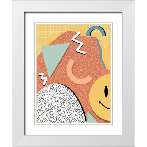 Happy Chaos V2 White Modern Wood Framed Art Print with Double Matting by Prime, Marcus