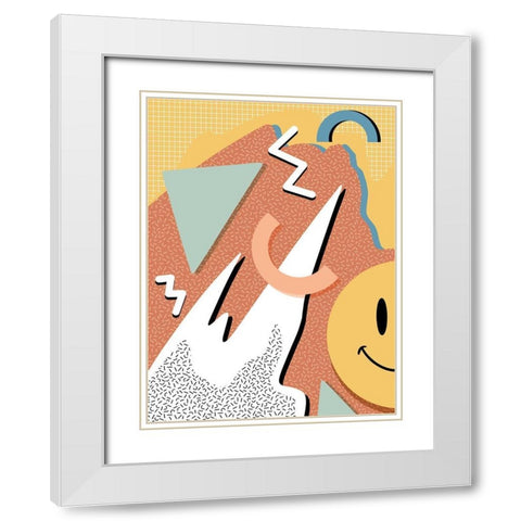 Happy Chaos White Modern Wood Framed Art Print with Double Matting by Prime, Marcus