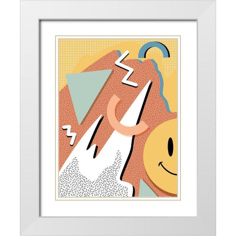 Happy Chaos White Modern Wood Framed Art Print with Double Matting by Prime, Marcus