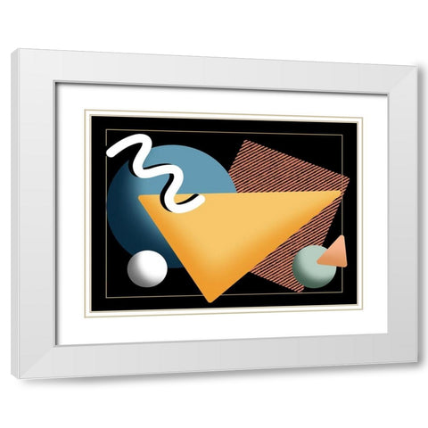 Retro System White Modern Wood Framed Art Print with Double Matting by Prime, Marcus