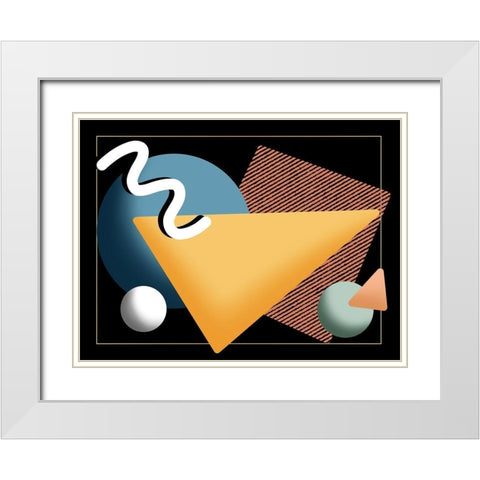 Retro System White Modern Wood Framed Art Print with Double Matting by Prime, Marcus