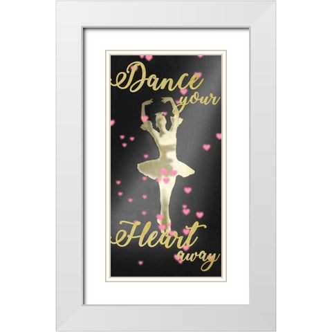 Dance Away White Modern Wood Framed Art Print with Double Matting by Prime, Marcus