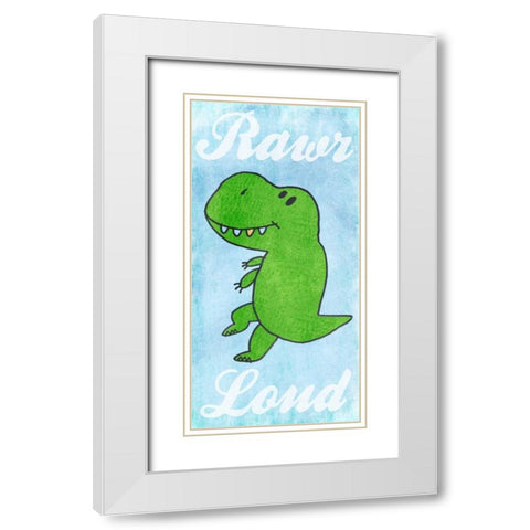 Cool And Loud White Modern Wood Framed Art Print with Double Matting by Prime, Marcus