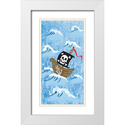 Pirate Sea White Modern Wood Framed Art Print with Double Matting by Prime, Marcus
