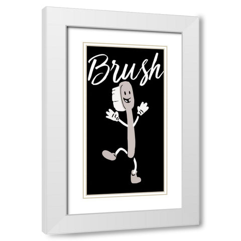 Brush Dance 2 White Modern Wood Framed Art Print with Double Matting by Prime, Marcus