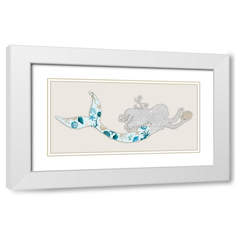 Celestial Mermaid 2 White Modern Wood Framed Art Print with Double Matting by Prime, Marcus