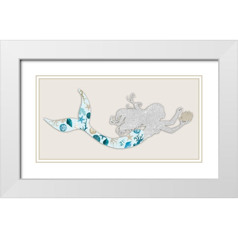 Celestial Mermaid 2 White Modern Wood Framed Art Print with Double Matting by Prime, Marcus