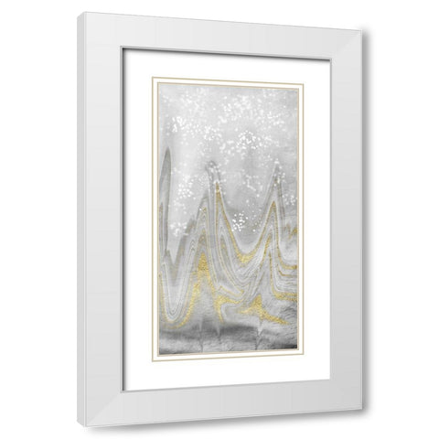 Shimmering Reality 1 White Modern Wood Framed Art Print with Double Matting by Prime, Marcus