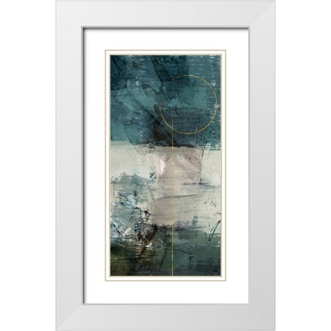 Gold Flare White Modern Wood Framed Art Print with Double Matting by Prime, Marcus