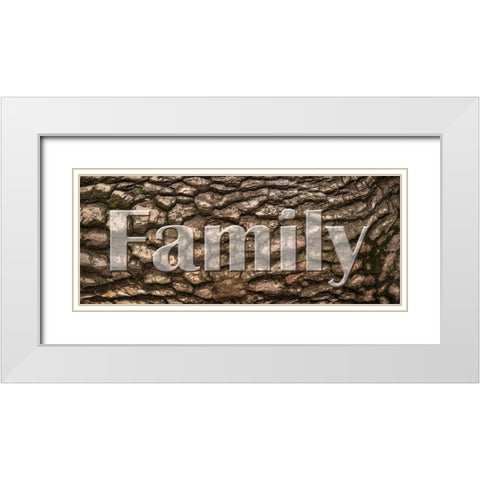 Family Bark White Modern Wood Framed Art Print with Double Matting by Prime, Marcus