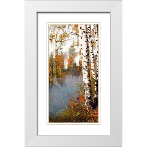 Summer Birch 2 White Modern Wood Framed Art Print with Double Matting by Prime, Marcus