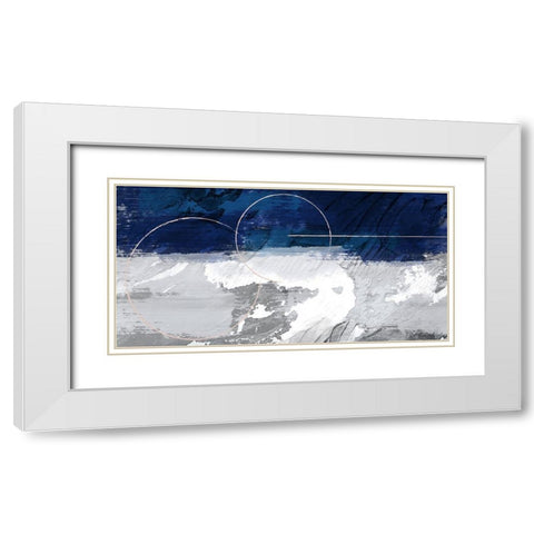 Indigo Obelisk 1 White Modern Wood Framed Art Print with Double Matting by Prime, Marcus